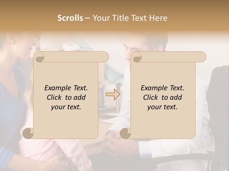Practitioner Stethoscope Chatting PowerPoint Template