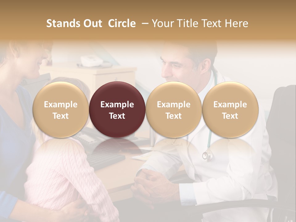 Practitioner Stethoscope Chatting PowerPoint Template
