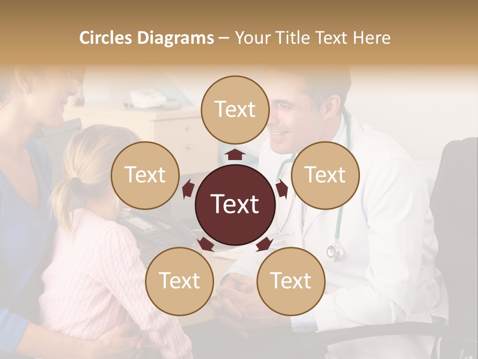 Practitioner Stethoscope Chatting PowerPoint Template