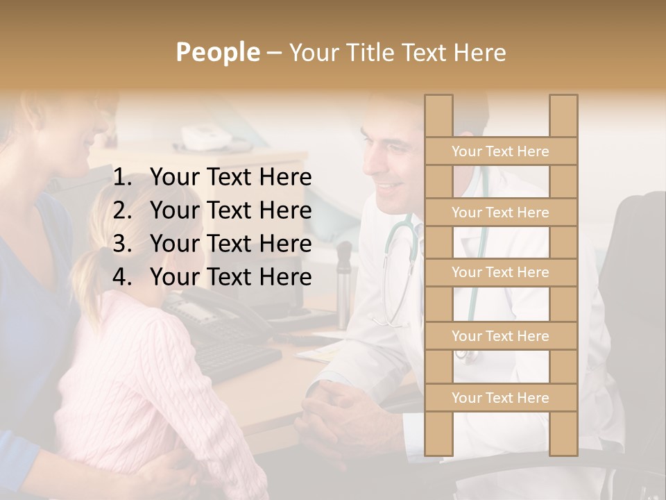 Practitioner Stethoscope Chatting PowerPoint Template