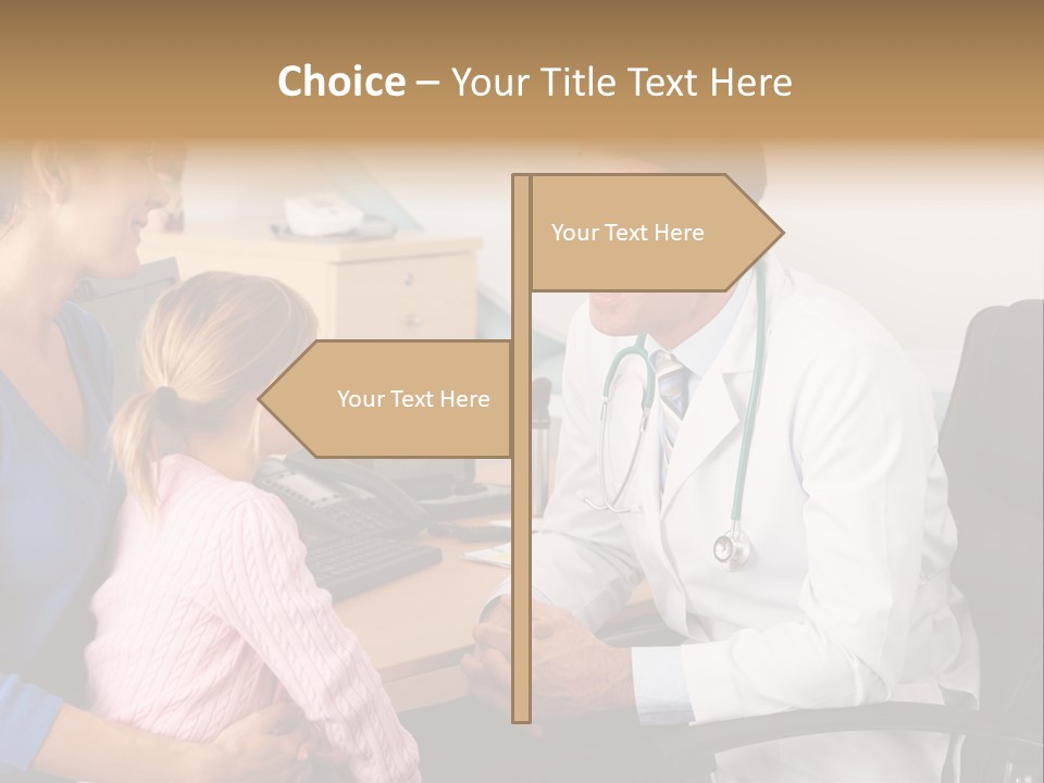 Practitioner Stethoscope Chatting PowerPoint Template