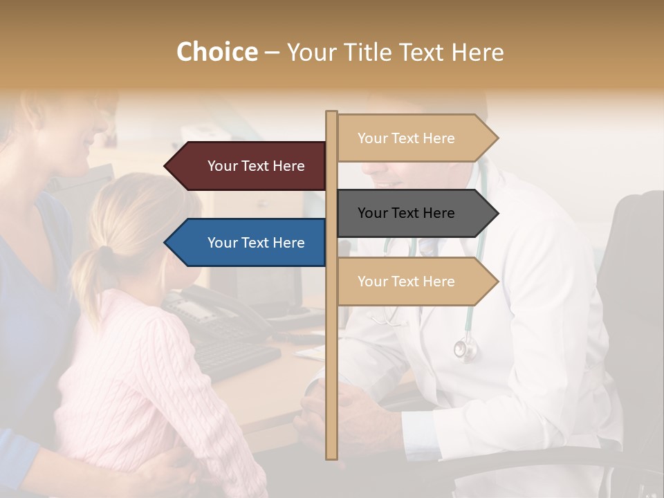 Practitioner Stethoscope Chatting PowerPoint Template
