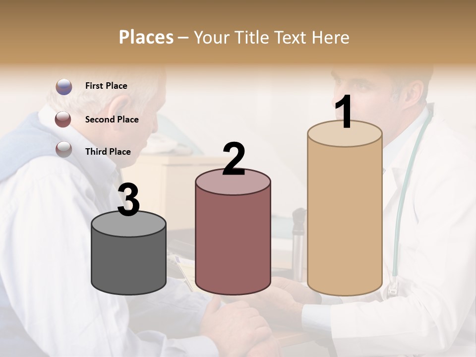 White Coat Older Doctor's Surgery PowerPoint Template