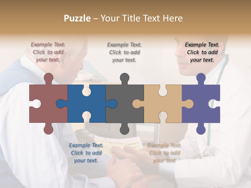 White Coat Older Doctor's Surgery PowerPoint Template