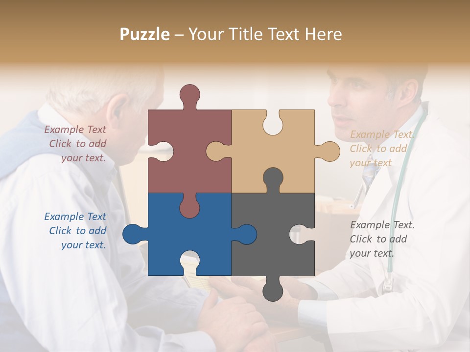 White Coat Older Doctor's Surgery PowerPoint Template