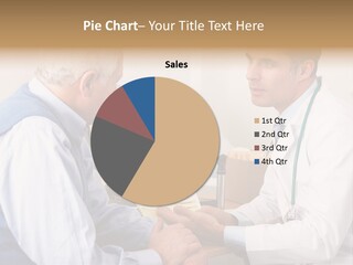 White Coat Older Doctor's Surgery PowerPoint Template