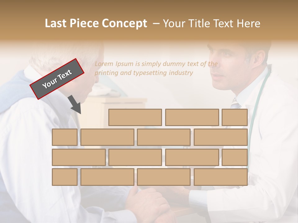 White Coat Older Doctor's Surgery PowerPoint Template