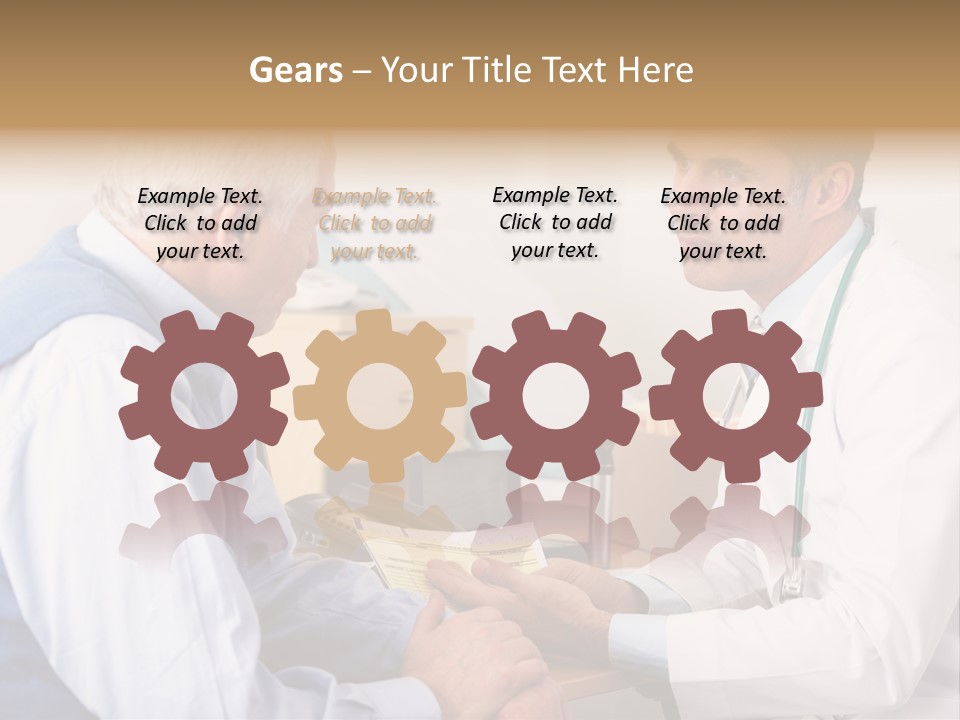 White Coat Older Doctor's Surgery PowerPoint Template