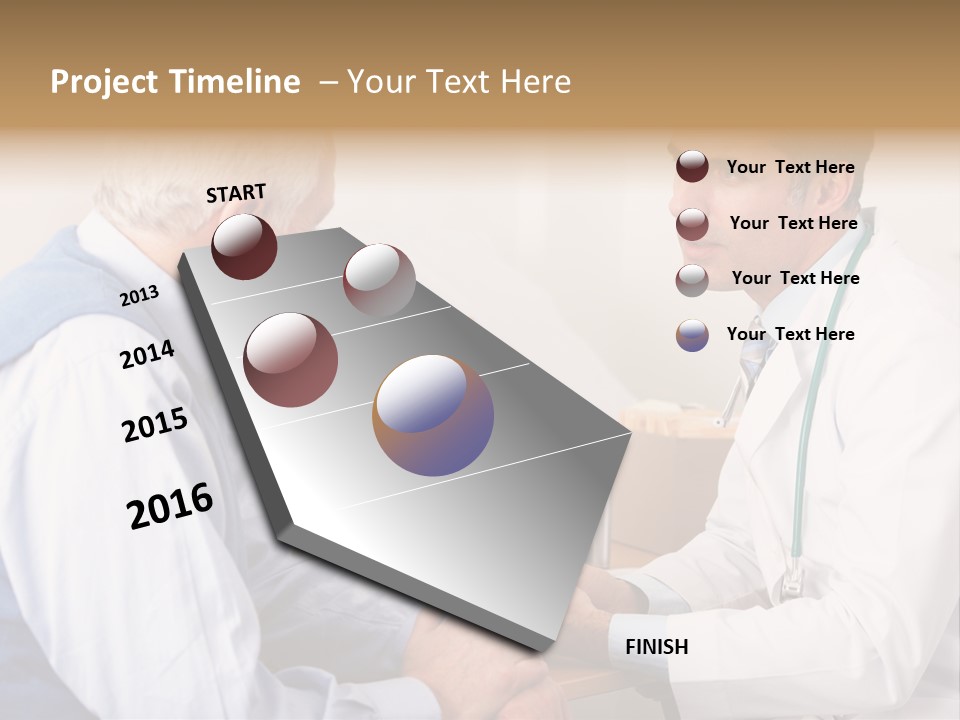 White Coat Older Doctor's Surgery PowerPoint Template