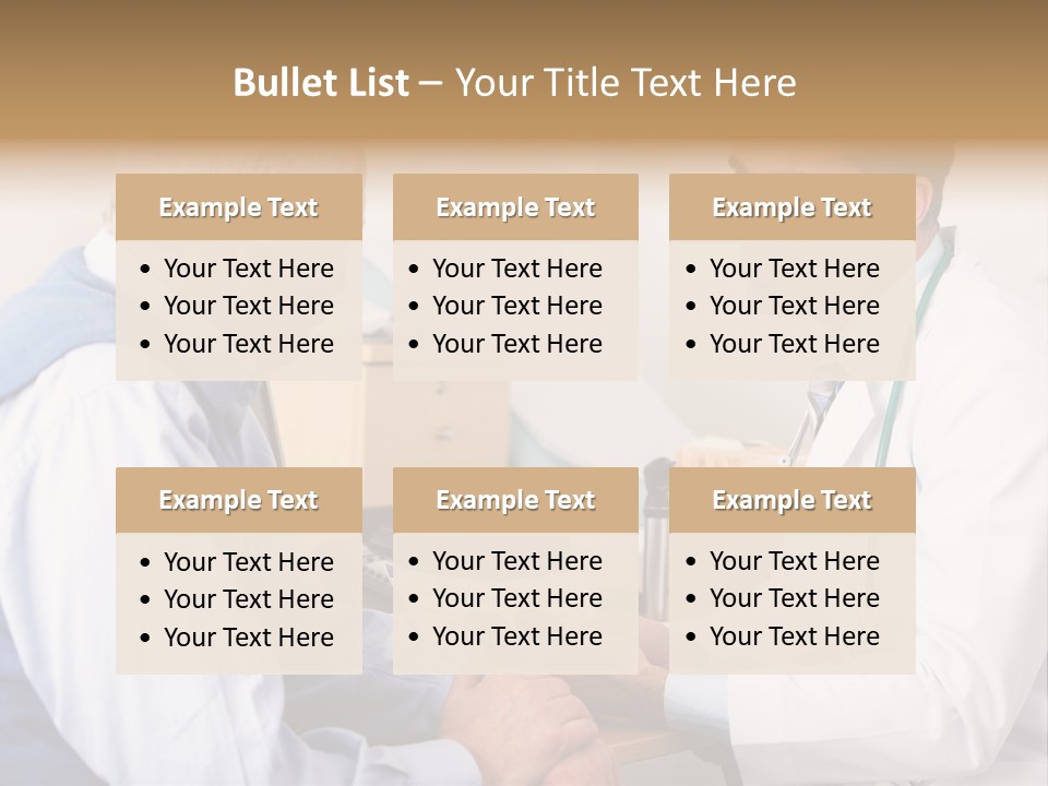 White Coat Older Doctor's Surgery PowerPoint Template