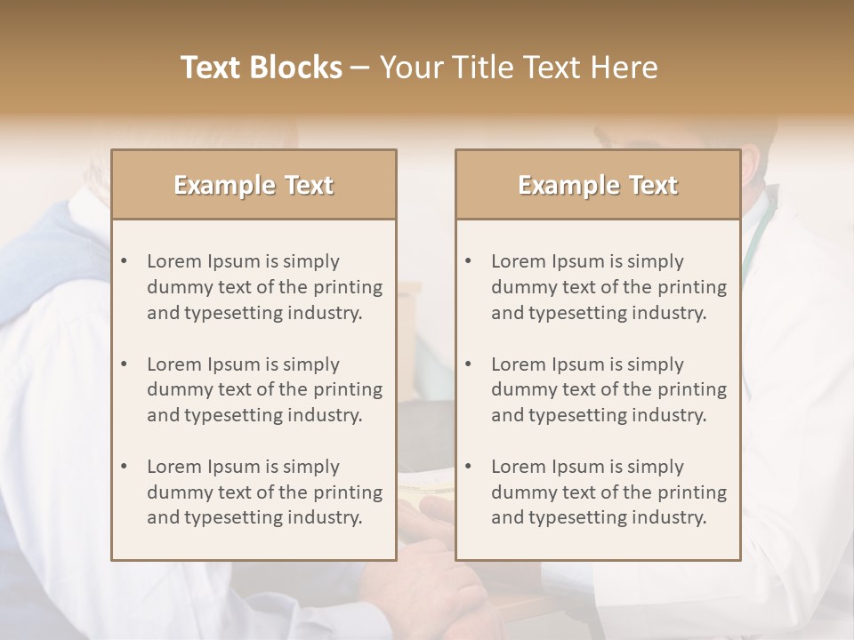 White Coat Older Doctor's Surgery PowerPoint Template
