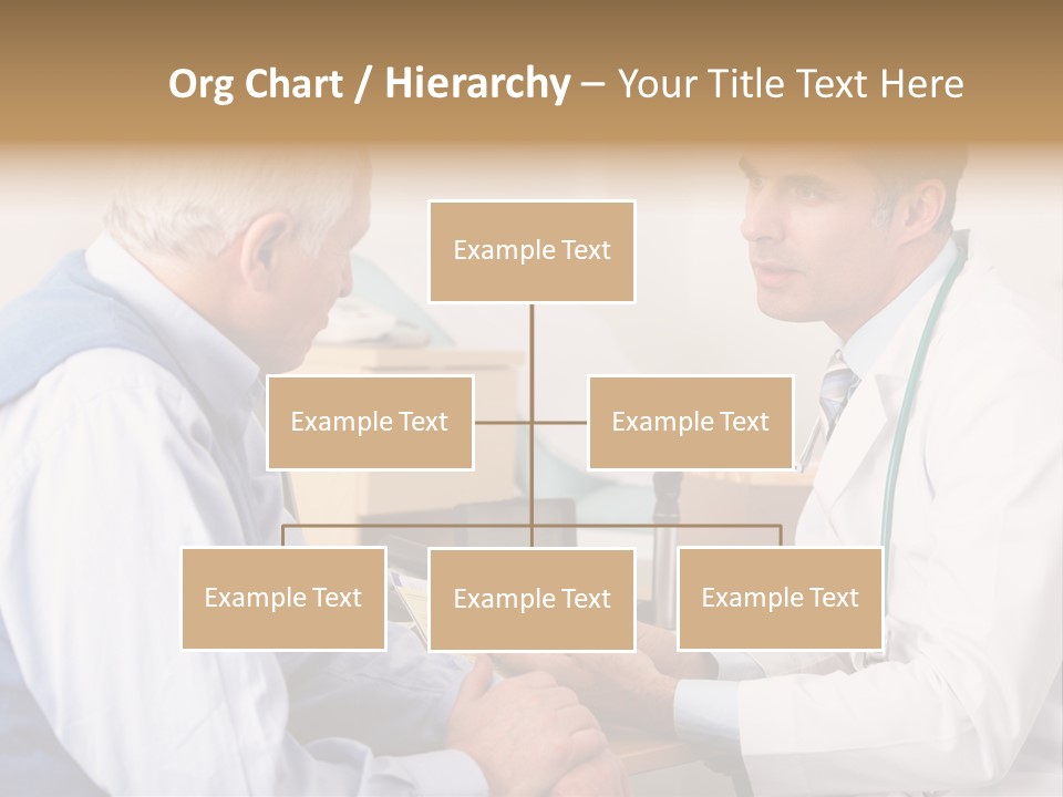 White Coat Older Doctor's Surgery PowerPoint Template