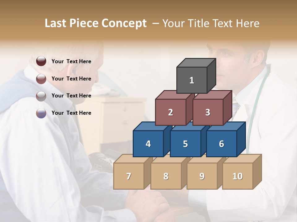 White Coat Older Doctor's Surgery PowerPoint Template