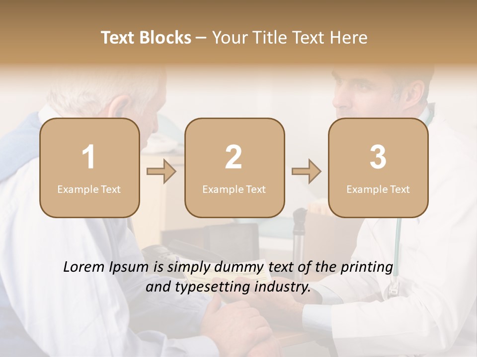 White Coat Older Doctor's Surgery PowerPoint Template