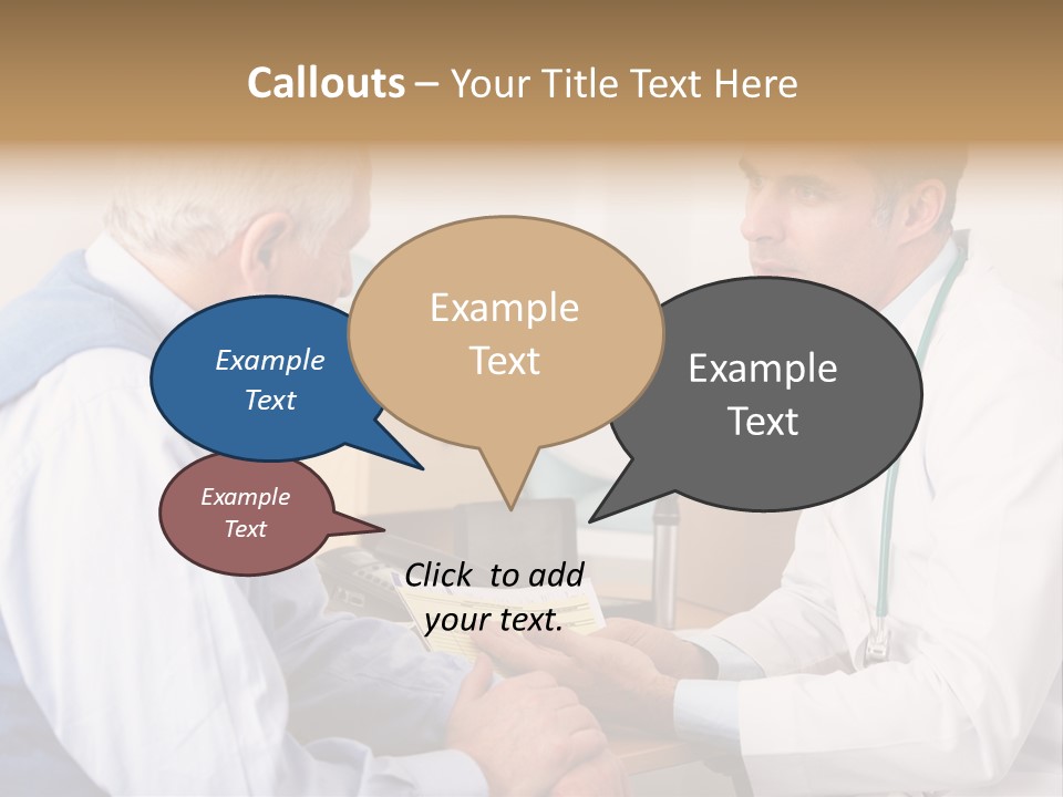 White Coat Older Doctor's Surgery PowerPoint Template