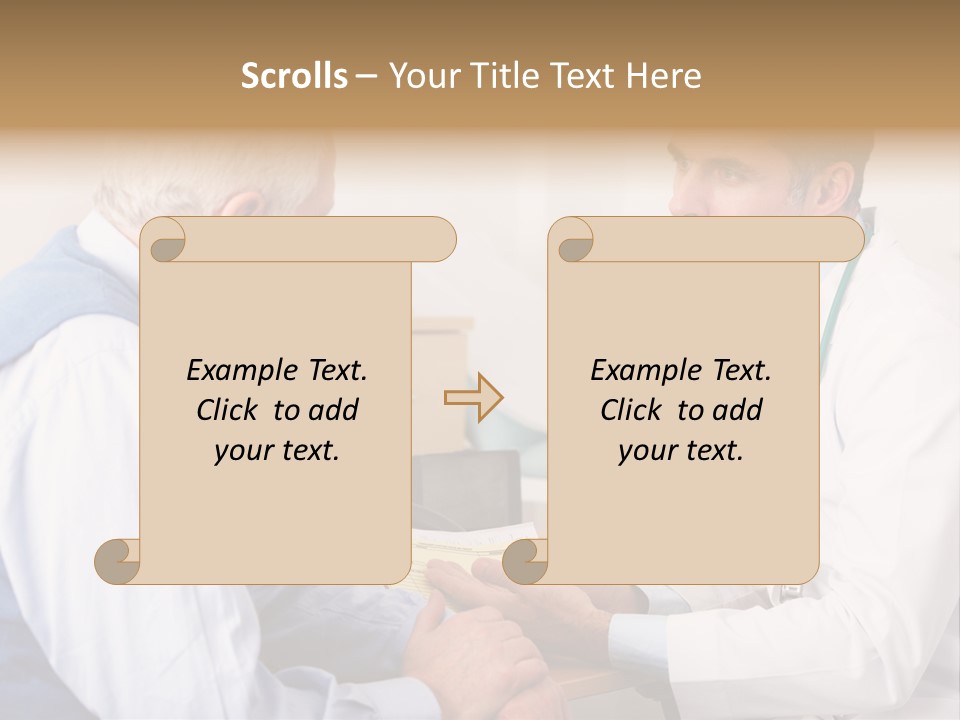 White Coat Older Doctor's Surgery PowerPoint Template