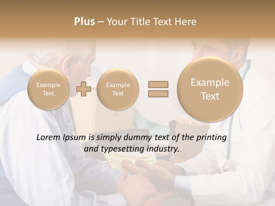 White Coat Older Doctor's Surgery PowerPoint Template