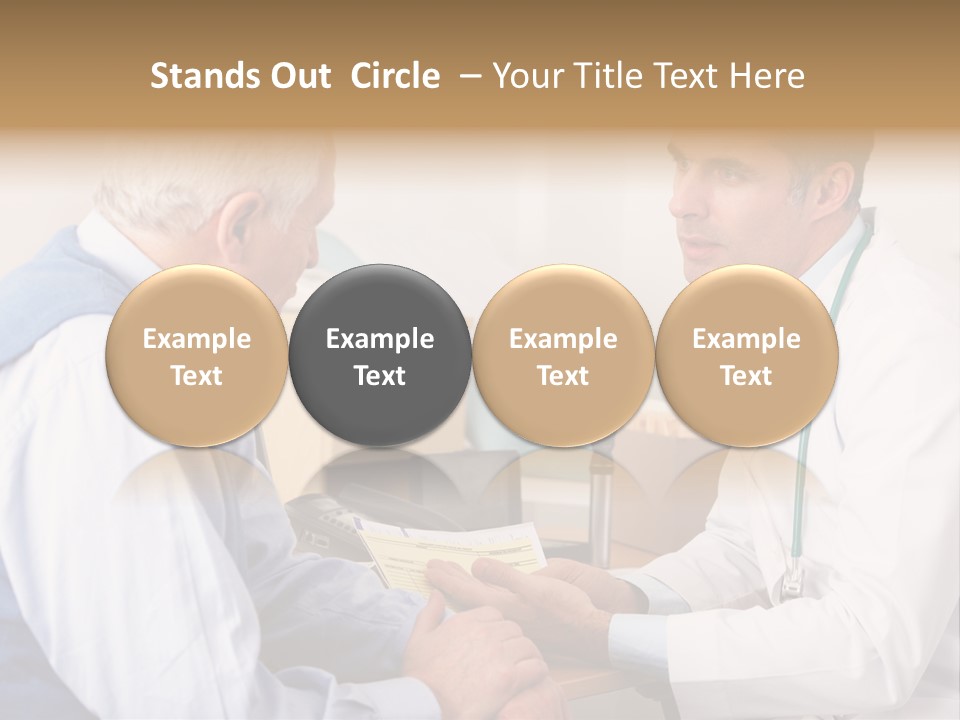 White Coat Older Doctor's Surgery PowerPoint Template