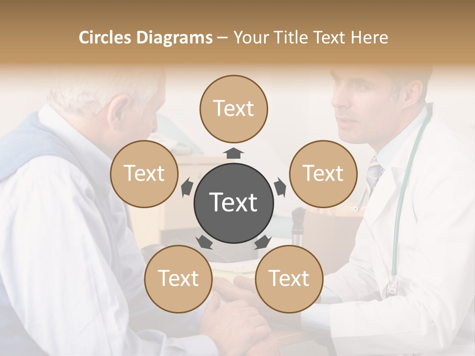 White Coat Older Doctor's Surgery PowerPoint Template