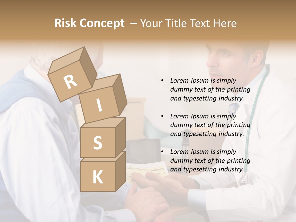 White Coat Older Doctor's Surgery PowerPoint Template