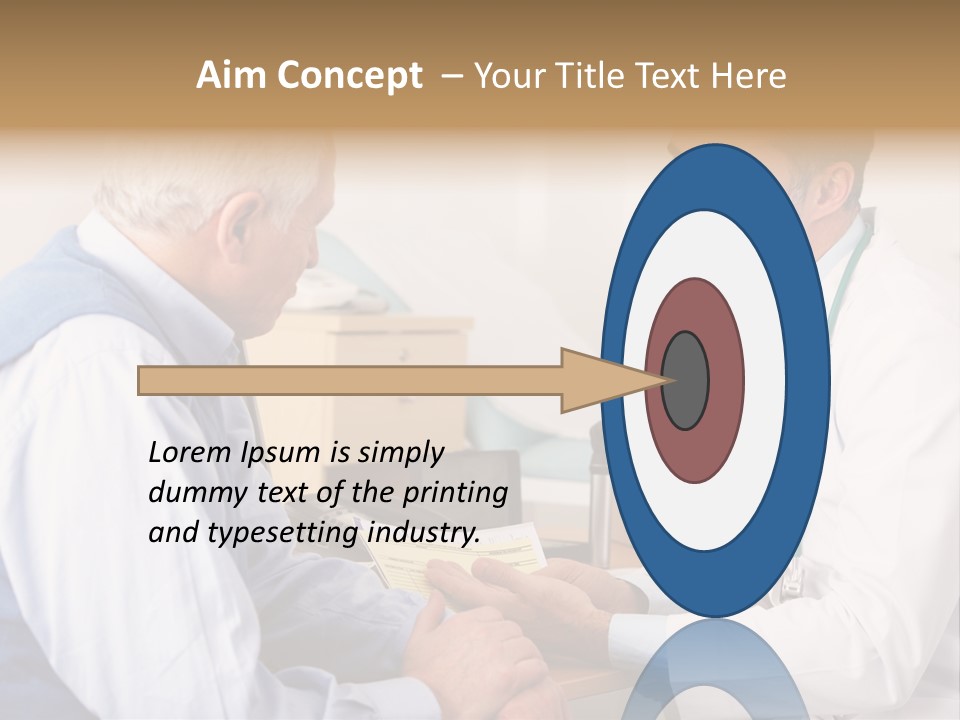 White Coat Older Doctor's Surgery PowerPoint Template