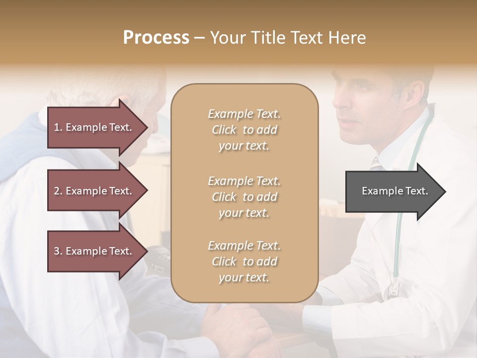 White Coat Older Doctor's Surgery PowerPoint Template