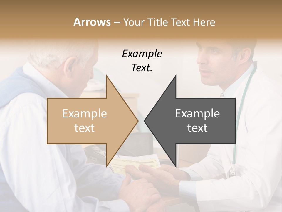 White Coat Older Doctor's Surgery PowerPoint Template