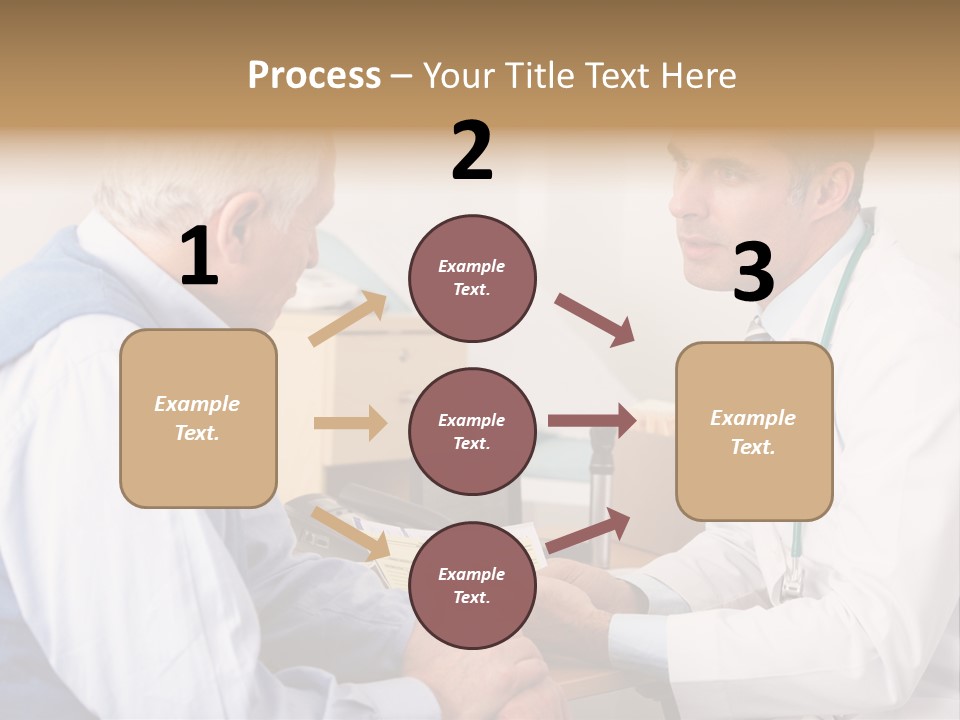 White Coat Older Doctor's Surgery PowerPoint Template
