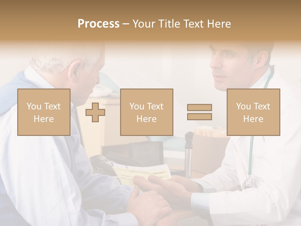 White Coat Older Doctor's Surgery PowerPoint Template