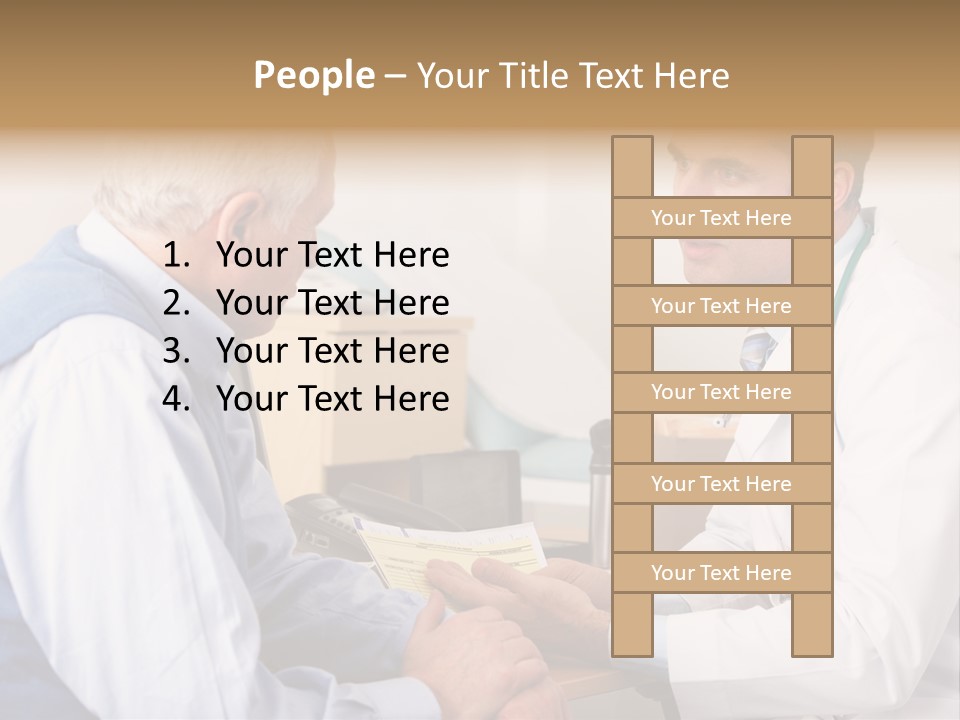 White Coat Older Doctor's Surgery PowerPoint Template