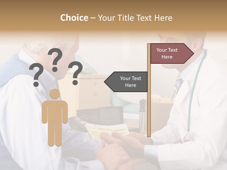 White Coat Older Doctor's Surgery PowerPoint Template
