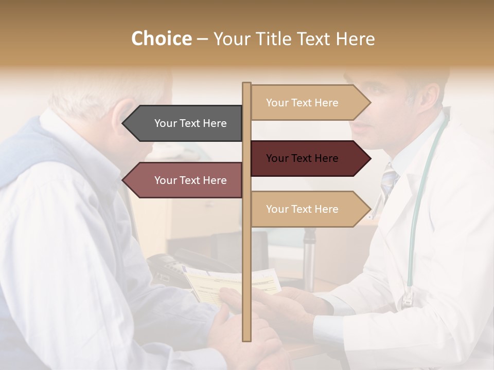 White Coat Older Doctor's Surgery PowerPoint Template