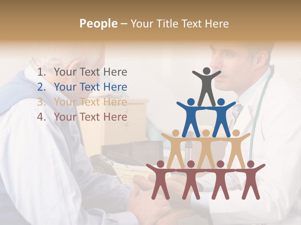 White Coat Older Doctor's Surgery PowerPoint Template