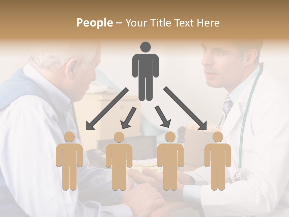 White Coat Older Doctor's Surgery PowerPoint Template