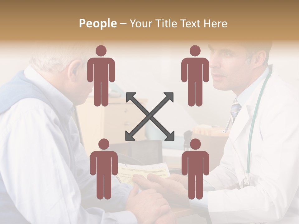 White Coat Older Doctor's Surgery PowerPoint Template