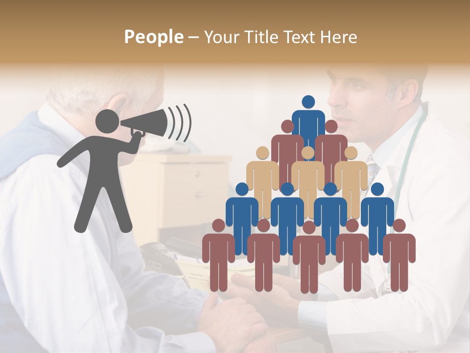 White Coat Older Doctor's Surgery PowerPoint Template