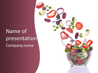 Air Healthy Cabbage PowerPoint Template