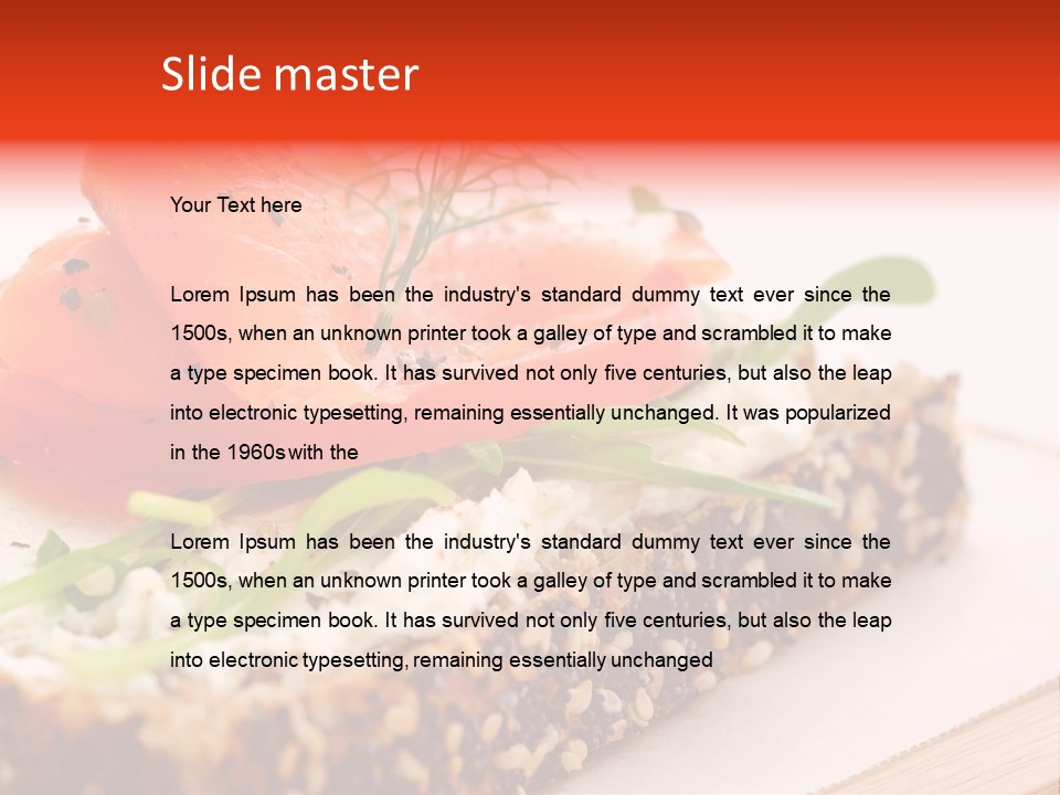 Seafood Garnish Meal PowerPoint Template