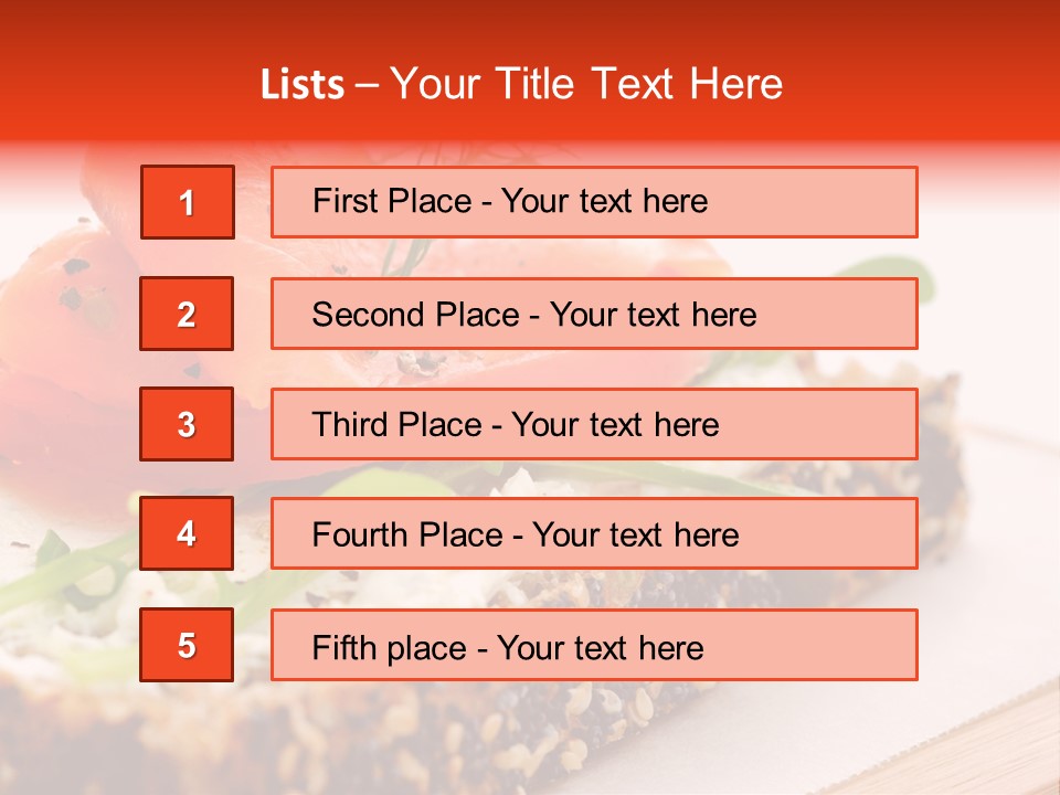 Seafood Garnish Meal PowerPoint Template