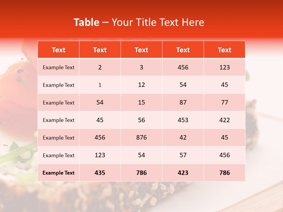 Seafood Garnish Meal PowerPoint Template