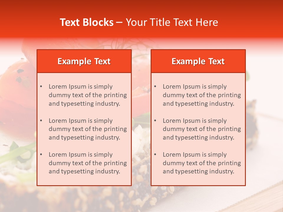 Seafood Garnish Meal PowerPoint Template