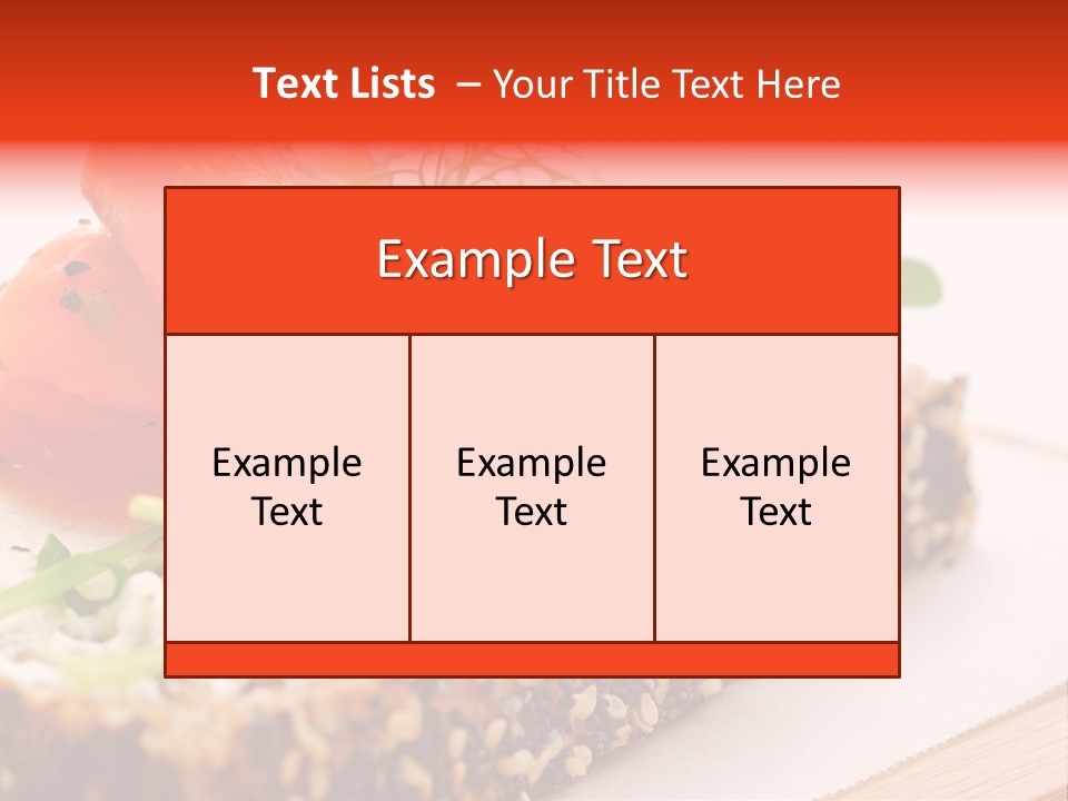 Seafood Garnish Meal PowerPoint Template