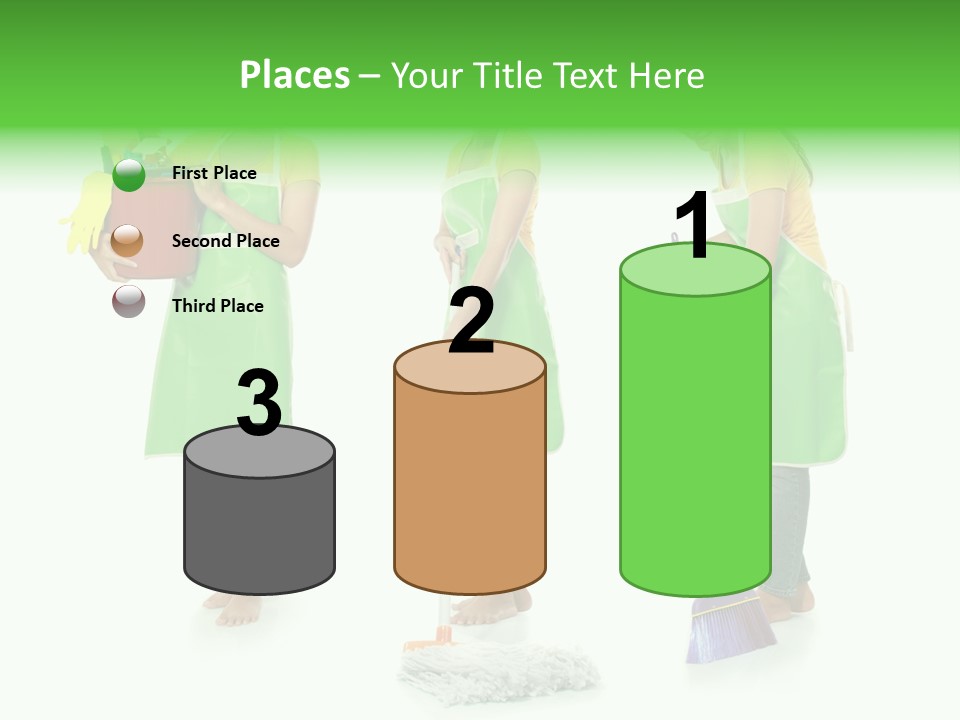 Household Cute White PowerPoint Template