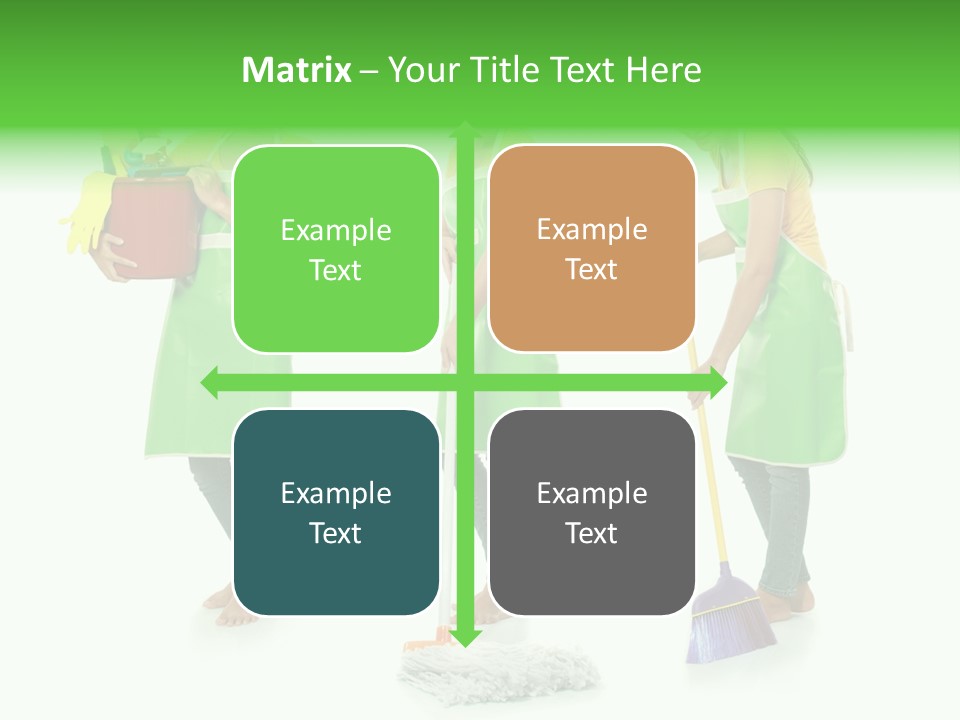 Household Cute White PowerPoint Template