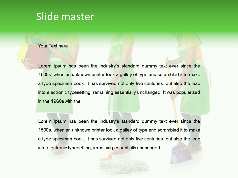 Household Cute White PowerPoint Template