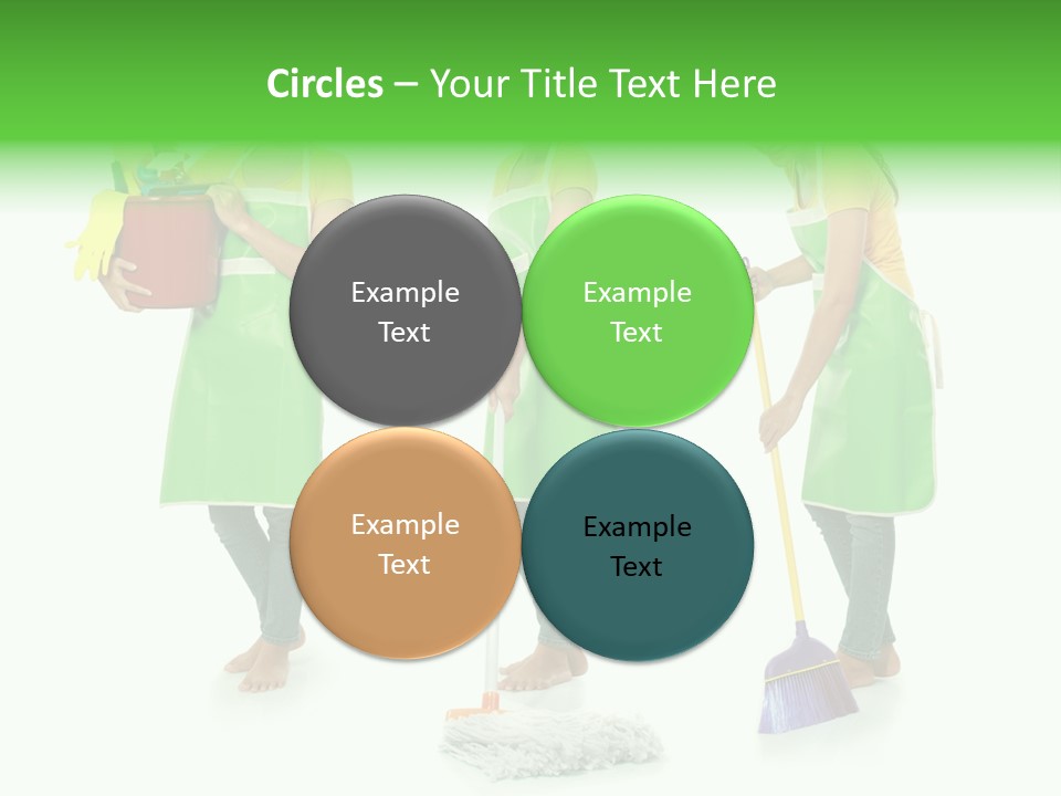 Household Cute White PowerPoint Template