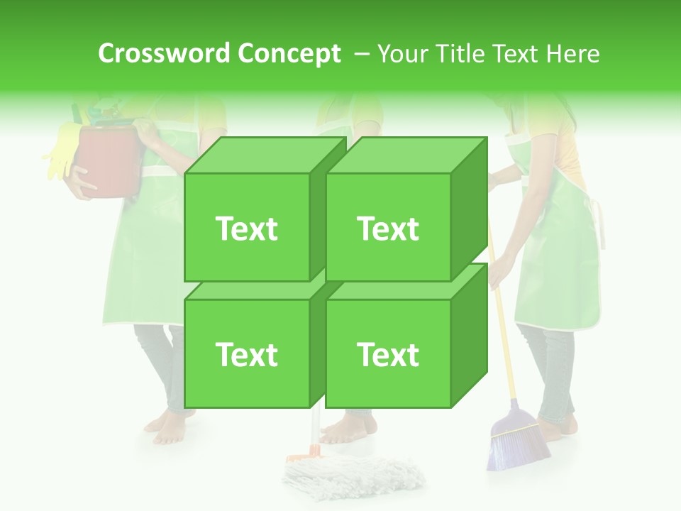 Household Cute White PowerPoint Template