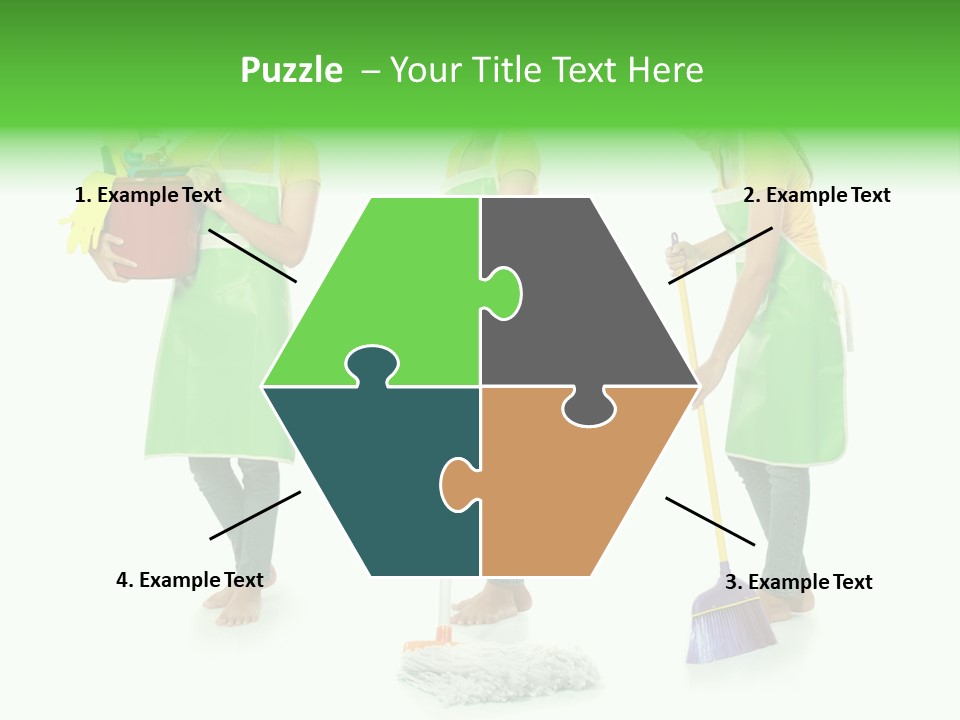 Household Cute White PowerPoint Template