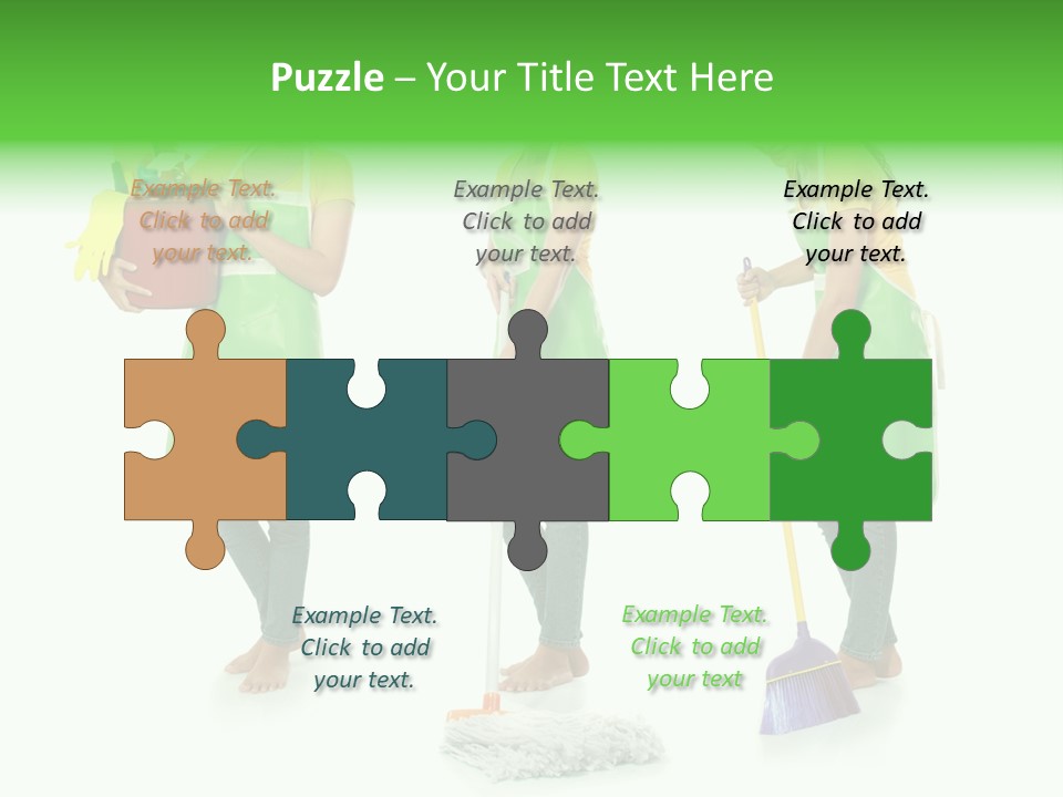 Household Cute White PowerPoint Template