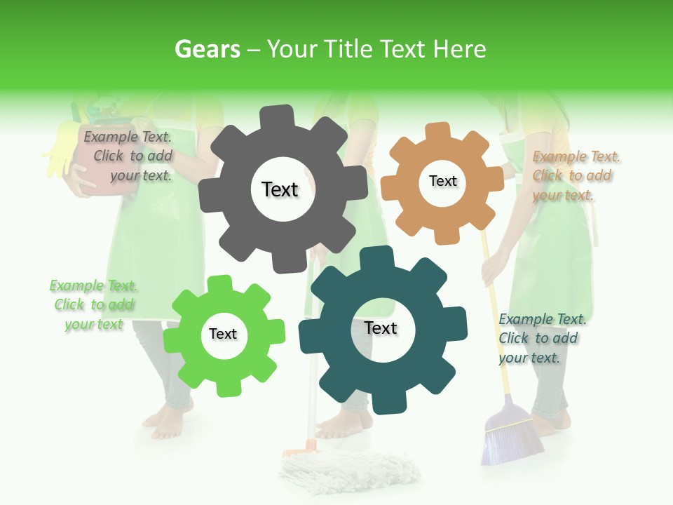 Household Cute White PowerPoint Template